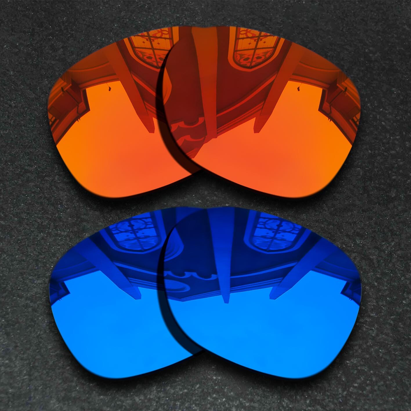 US Orange&Deep Blue Polarized Replacement Lenses ForElectric Knoxville