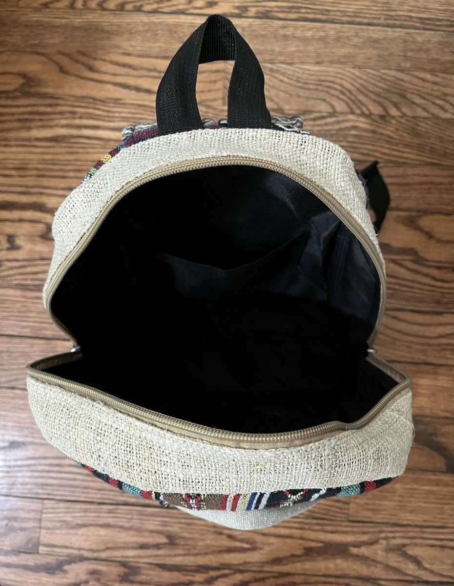 Mini Hemp Backpack | Eco Friendly | Boho Hippie | Unisex | eBay display picture 2