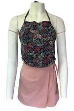 Womens Boho Halter Neck Crop Top Summer Beach Holiday - CRTOP101