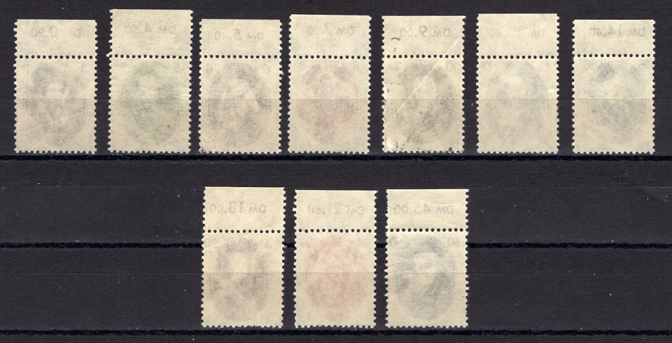 DDR 1950 Michel 262 - 270 postfrisch mit Oberrand - Bild 2 von 2