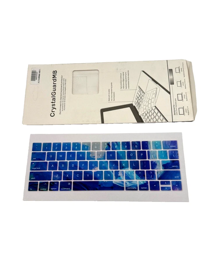 Crystal Guard MB - Protector de teclado más delgado y transparente - Trazo de pintura azul Foto 4 de 4