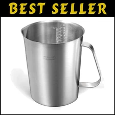 Versatile Stainless Steel Measuring Cup - 8 Cup Capacity for Cooking and More