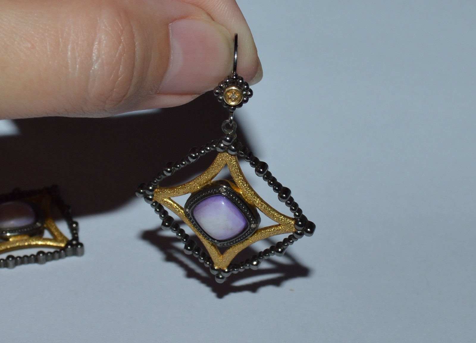 DESIGNER SIGNED EA AFFINITY DIAMOND STERLING SILV… - image 2