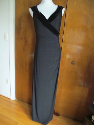 Ralph Lauren women's black maxi evening stylish detailed NWT