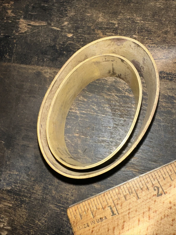 Print Blocks “ 2 Brass Borders, Oval Shape “ Room For Type. - Image 3 of 4