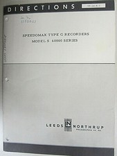 Leeds Northrup Manual Speedomax Type G Recorders Model S 60000 Series