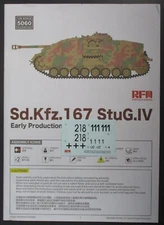 Rye Field Model 1/35 Scale Stug IV - Decals & Directions from Kit No. 5060