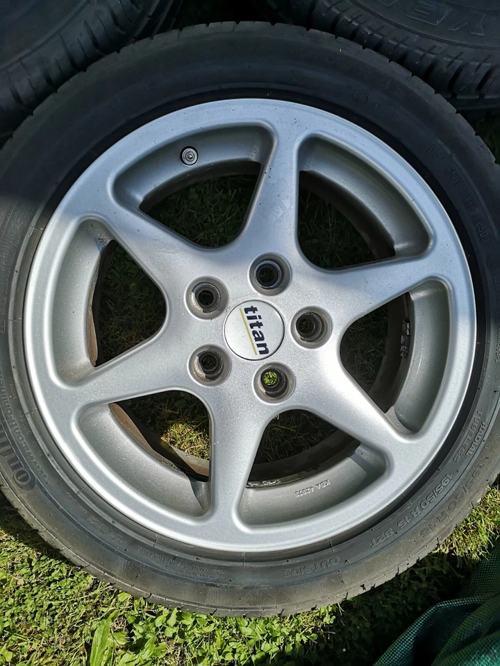 4 Alu Felgen Kompletträder TITAN R.O.D 7J15 H2 ET38 LK 5x112 KBA 42973 195/50R15 - Bild 3 von 4