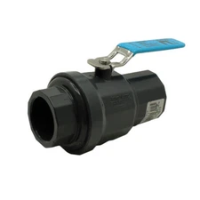 Thrifco 6416212 1" Slip x Slip PVC Ball Valve with Stainless Steel Handle SCH 80
