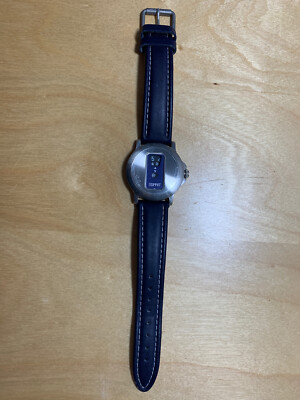 Exc Cond** Vintage Esprit Jump Hour Quartz Blue Dial 1607 Watch 