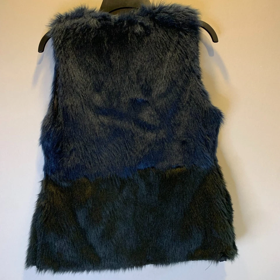 Chaleco Charlotte Russe Imitación Piel Azul Negro Talla XS Bruja Grunge Años 90 Rock Gorpcore Foto 4 de 4