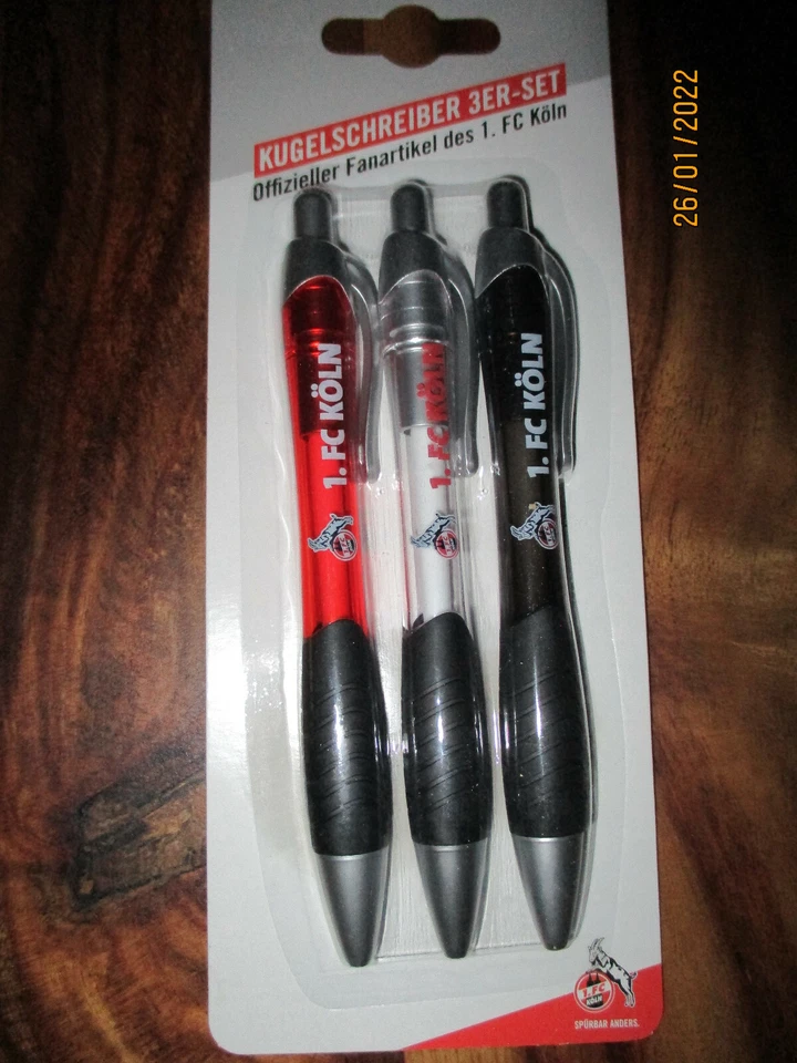 1.FC Köln Kugelschreiber 3er Set