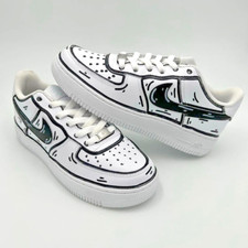 Air Force 1 Low Custom Shoes Retro Cartoon Graffiti Urban Art Pick Your Color!!