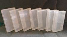 Lot of 7 Vintage Empty VHS Clear Plastic Clamshell Storage Cases