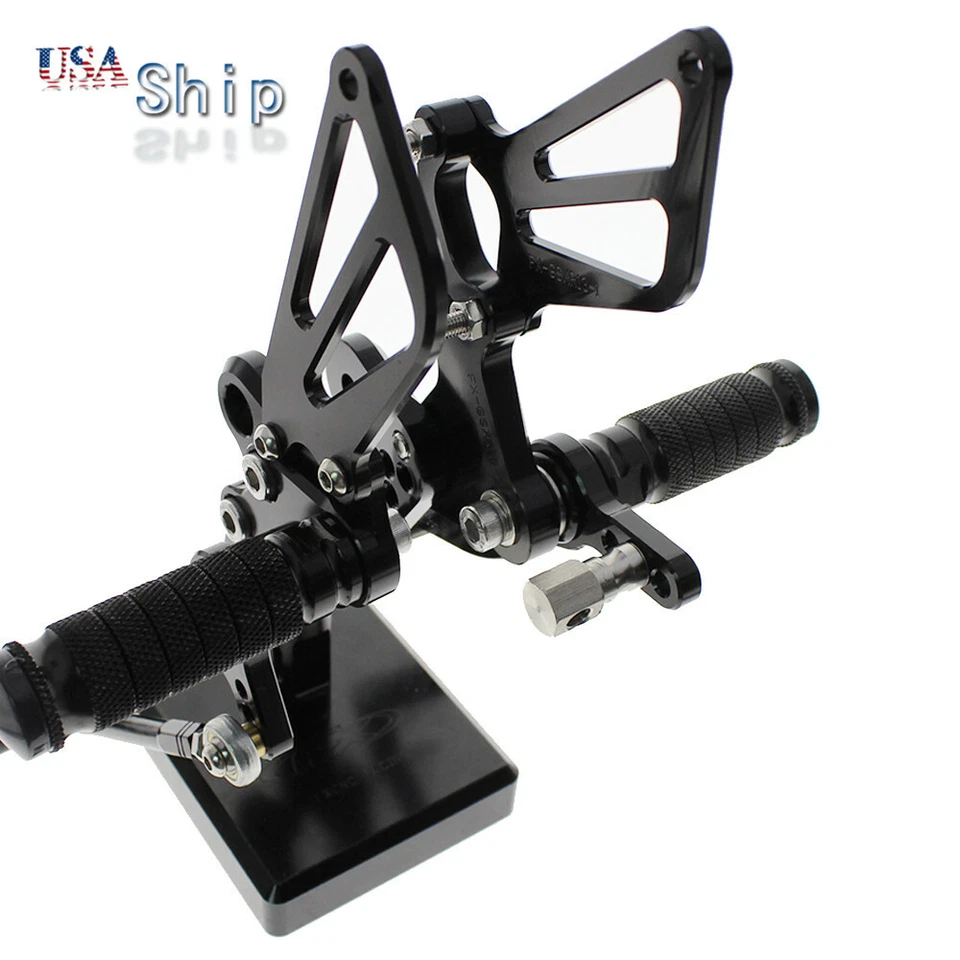 Juego de estriberas traseras negras FXCNC para Suzuki GSX1300R HAYABUSA 1999-2005 2006-2012 Foto 3 de 4