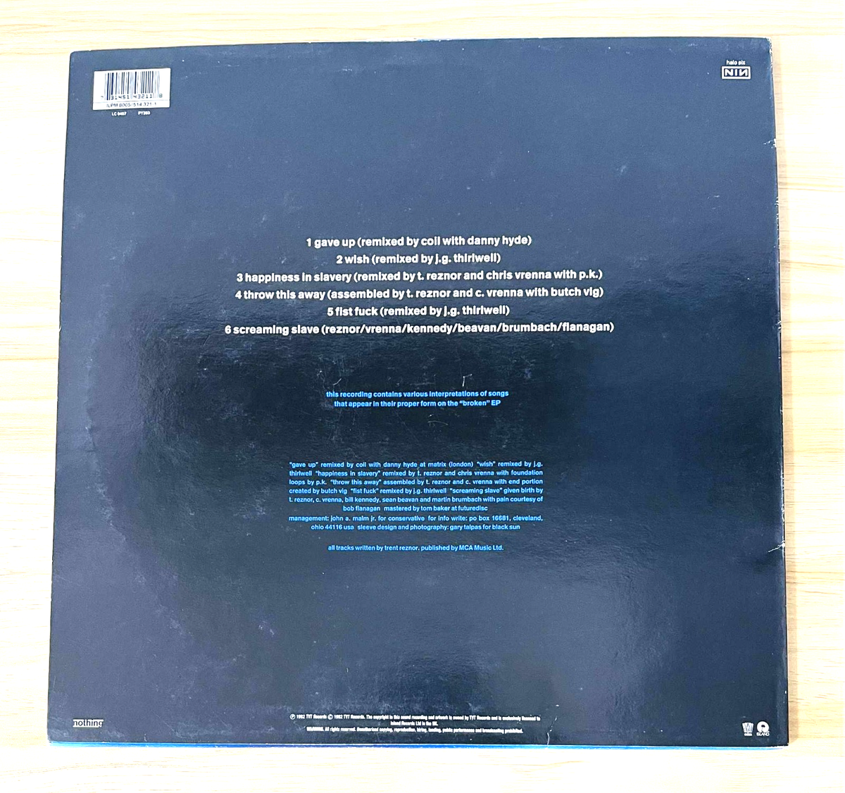 ★ Nine Inch Nails レコード 12\" Nine Inch Nails / Fixed 1992 UK Original Edition 12in Vinyl