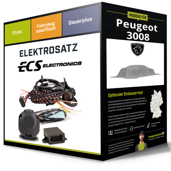 Elektrosatz 13-Pol Spezifisch FüR Peugeot 3008 12.2009-12.2017 Neu-image