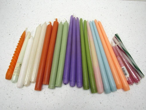 Vintage Taper Candle Lot 23 assorted 6" 8" 10" 12" - product listing photo