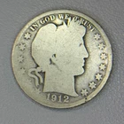 1912-D Barber Silver Half Dollar 90% Silver US Coin