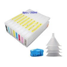 8 350 Refillable Pigment Ink Cartridge Epson Stylus Pro 9800 7800 Print Resetter