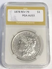 1878 Morgan "AU" REV 1879🛑🛑C-PICS / CHECKS / CHECK CLOSELY💥✅