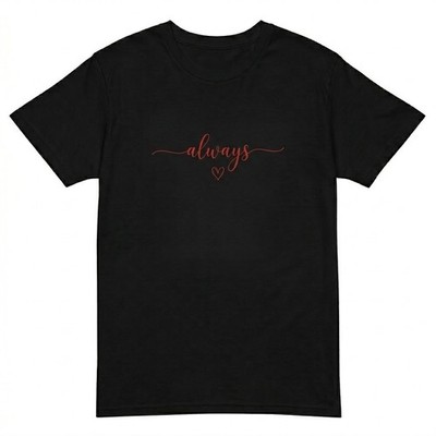 Always Heart Matching Couple T-Shirt - Minimalist Anniversary Gift Tee