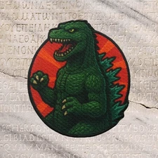 Kaiju Patch Embroidered Iron-on Applique Giant Monster Films Movies Retro Comics