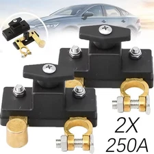 2Pack Car Battery Disconnect Isolator Cut Off Switch Battery Terminal 12-24V US