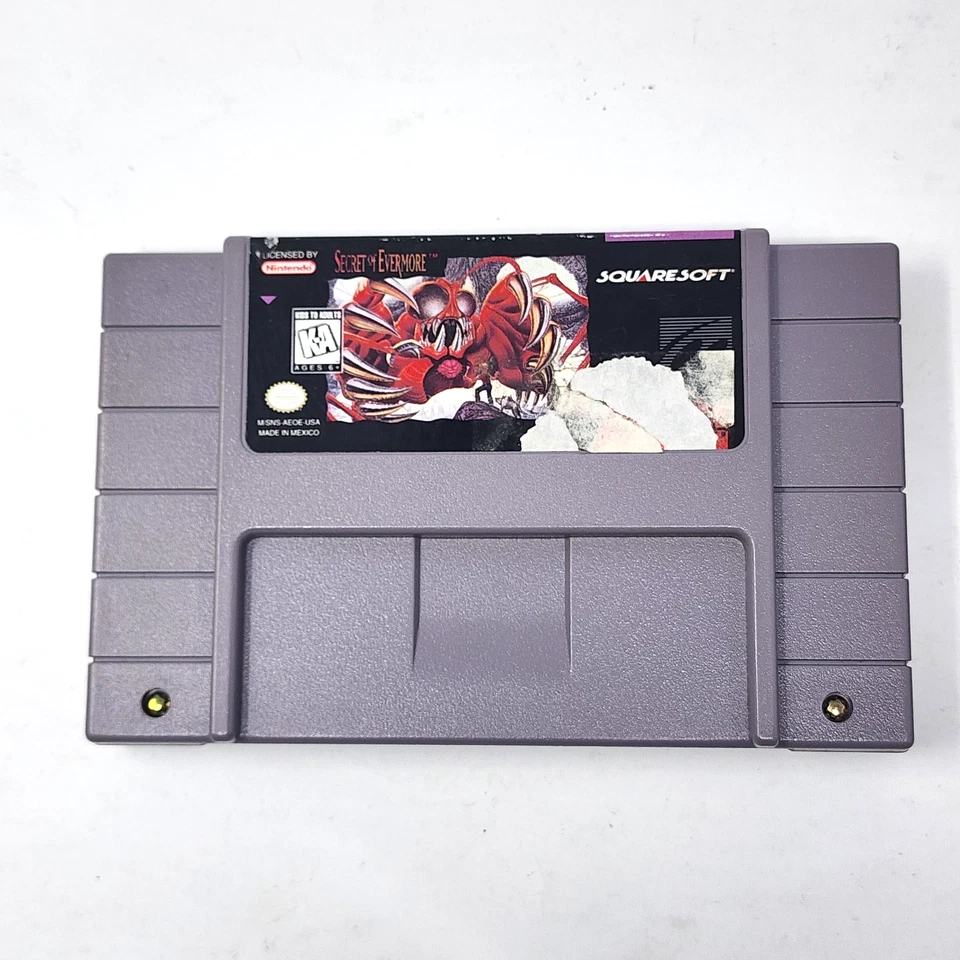 Secret of Evermore w/ Manual (Super Nintendo SNES) Authentic - TESTED - Image 2 of 4