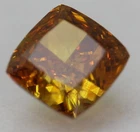 0.35 Carat Fancy Orange SI1 Cushion Natural EARTH MINED Diamond 4.02X3.96m VIDEO