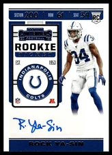 2019 PANINI CONTENDERS ROCK YA-SIN ROOKIE AUTO INDIANAPOLIS COLTS #172