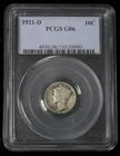 1921-D G-06 MERCURY (10c) DIME - BETTER DATE PCGS GRADED - SEE PICTURES