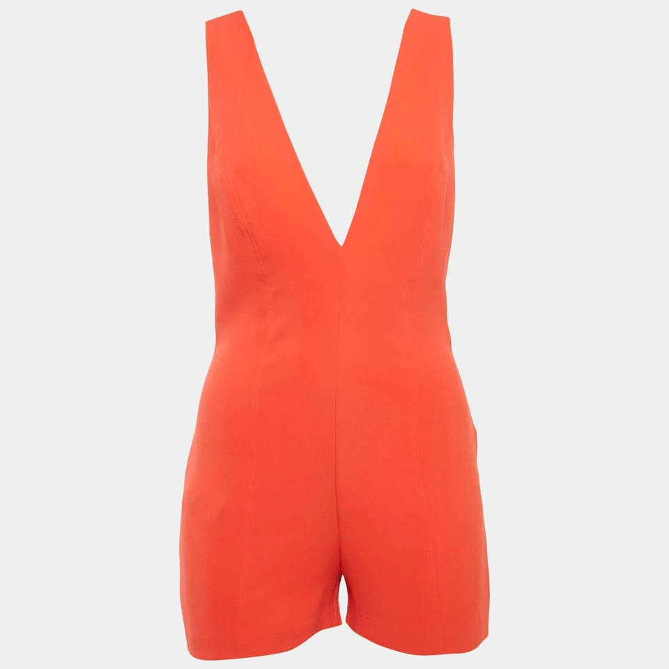 La Perla Red Silk VNeck Playsuit M