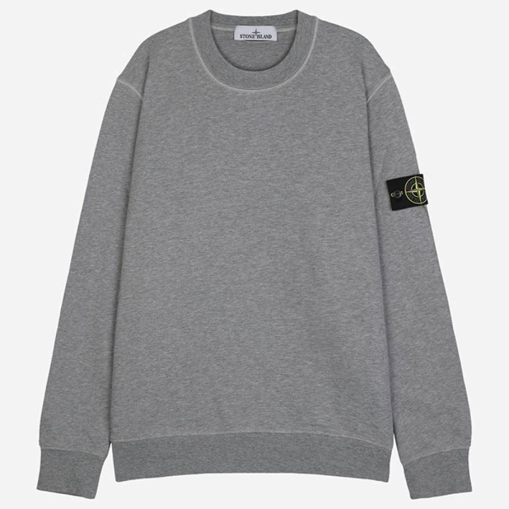 Felpa girocollo Stone Island 5S emblema grigio 6100044 S0051 V0M64 133116058