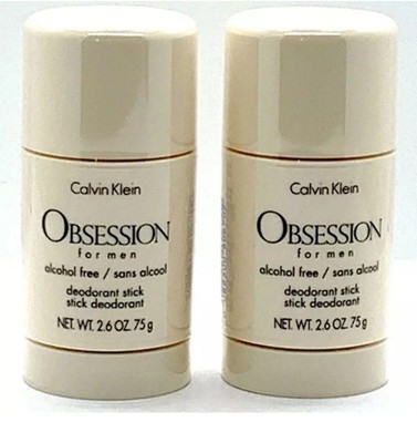 2 Pc x Calvin Klein Obsession Men Deodorant Stick Ck 2.6 Oz Deo. Stick Sealed
