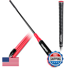 CHAMPKEY Golf Swing Trainer with Custom Grip 2 Alignment Sticks 40in Oversize
