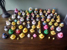Rubber Ducks Lot of 70 Assorted Duckies Jeep Bath Toy Mix of Sizes Styles Color