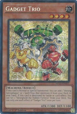 YUGIOH: 1x Gadget Trio MP25-EN061 Prismatic Secret Rare 2025 Mega-Pack