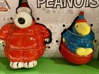 Snoopy And Woodstock Red Puffer Coat  Salt & Pepper Shakers NEW — photo 2