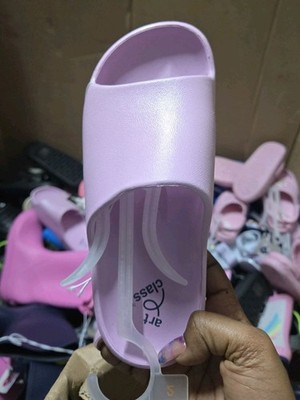 Art Class Kid's Eddie Platform Slide Sandals Slip On Contoured Foot 