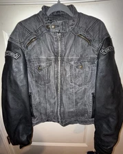 ICON Motorsports Strongarm Boomer Jean Leather Jacket Aramid Reinforced S XL! 