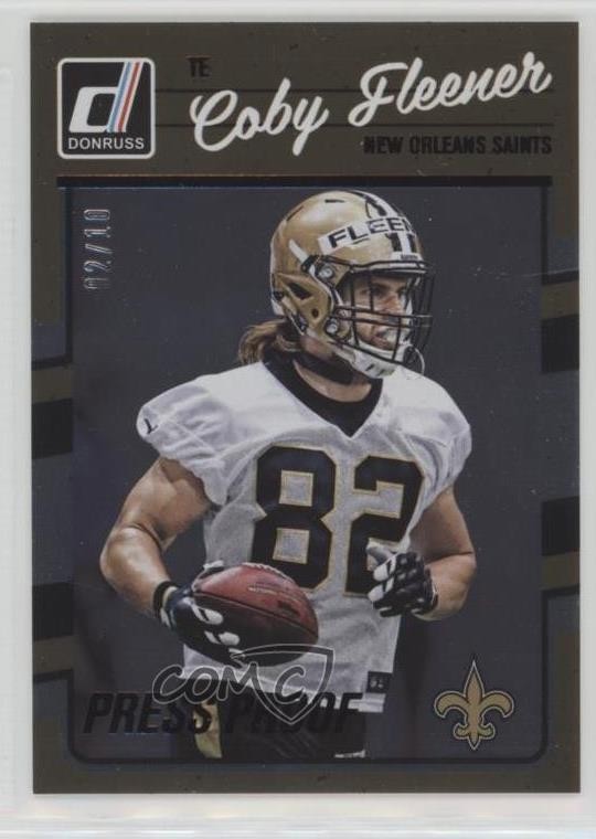 2016 Donruss Press Proof Black 2/10 Coby Fleener #193 0f6