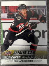 2021-22 Upper Deck Credentials Jacob Bernard-Docker #RA-33 Rookie Arrivals RC