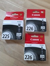 2 Qty Canon CLI-226  1 Canon PGI-225PGBK Black Ink Cartridges New Old Stock