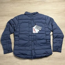Obermeyer Explorer Down Puffer Shirt 600 Feather Down Blue Nights Mens Medium