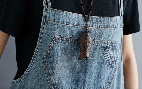 Damen Freizeit Weites Bein Jumpsuits Lose Overall Hosenträger Denim Hose Strampler - Bild 7 von 11