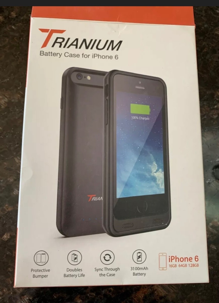 iPhone 6/6S Black Battery Case Trianium Atomic Pro Portable - Main Image