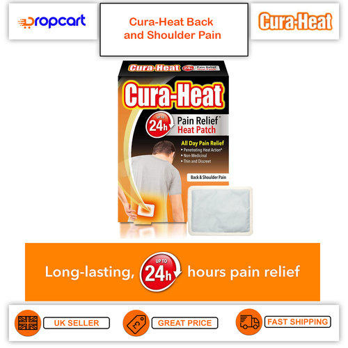 Cura Heat Pads Back & Shoulder Heat Patches 24h Warm Pain Relief eBay