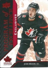 2019-20 UD Team Canada Juniors JOSH BROOK #109 Program of Excellence 146/150