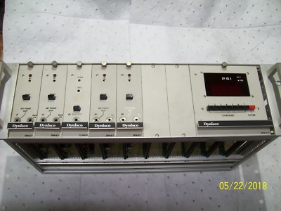 DYNISCO CHASSIS RACK CARD MODULES (4) SPM611 (1) SCM600 & (1) INDICATOR DRM623 